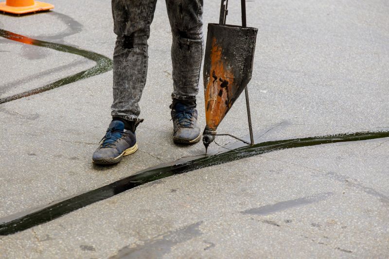 Close-up of Sealcoating Process